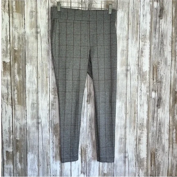 Loft Grey Plaid Pull On Leggings - Picture 2 of 5